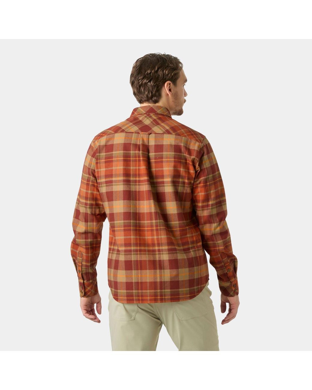 Helly Hansen Brown Classic Check Long Sleaves Flannel Shirt for men