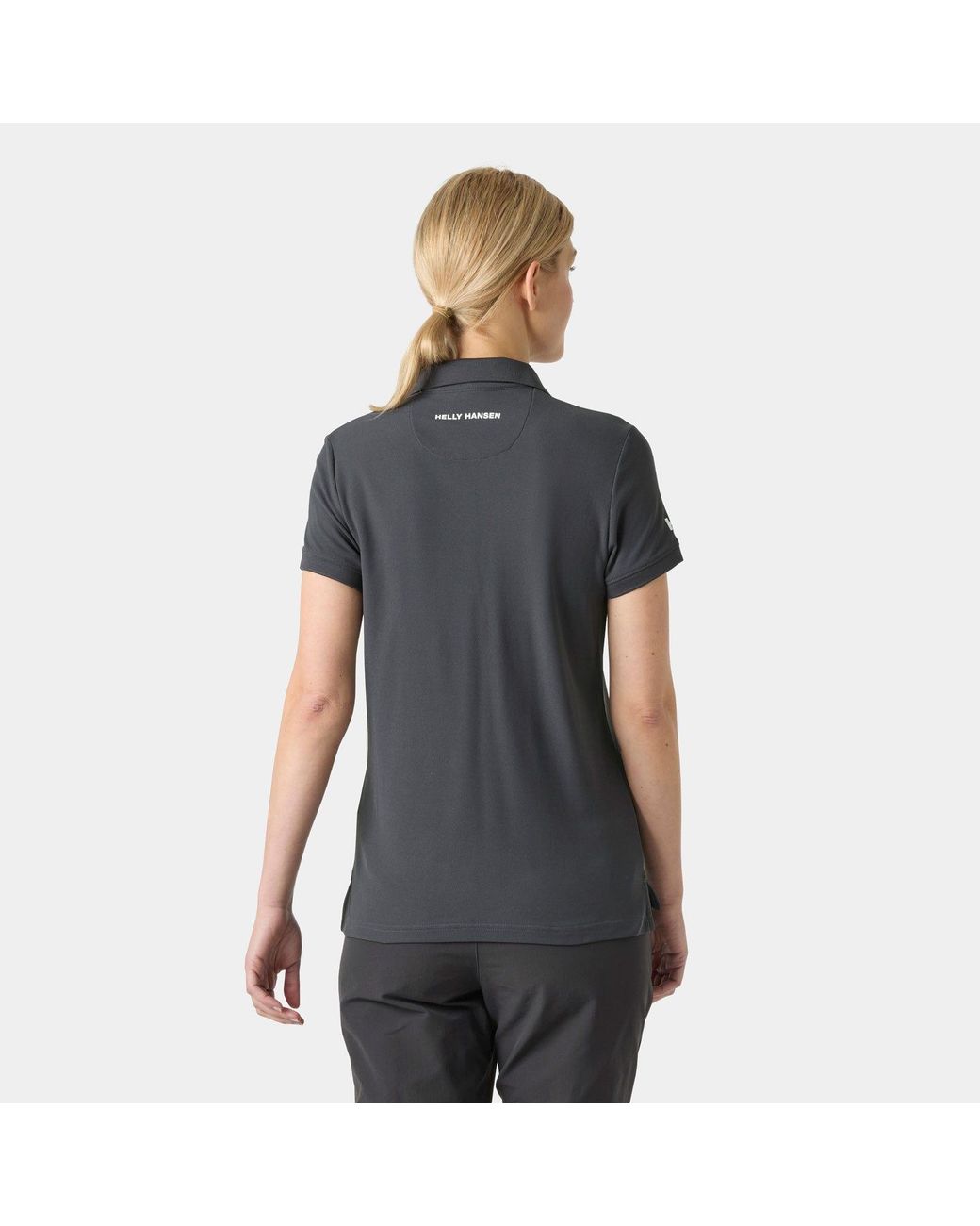 Helly Hansen Black Crewline Quick-Dry Stretch Polo Shirt