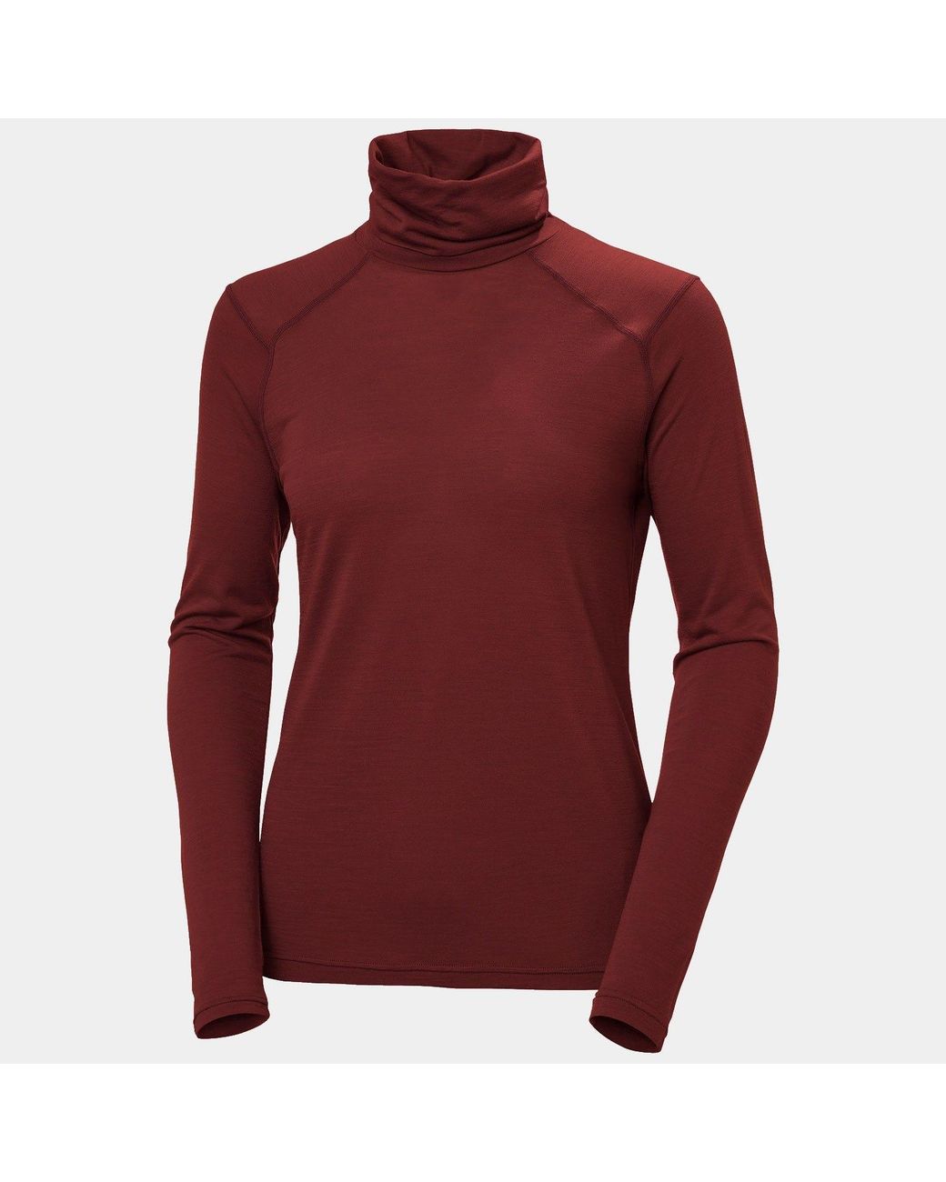 Helly Hansen Red Durawool High Neck Long Sleeve