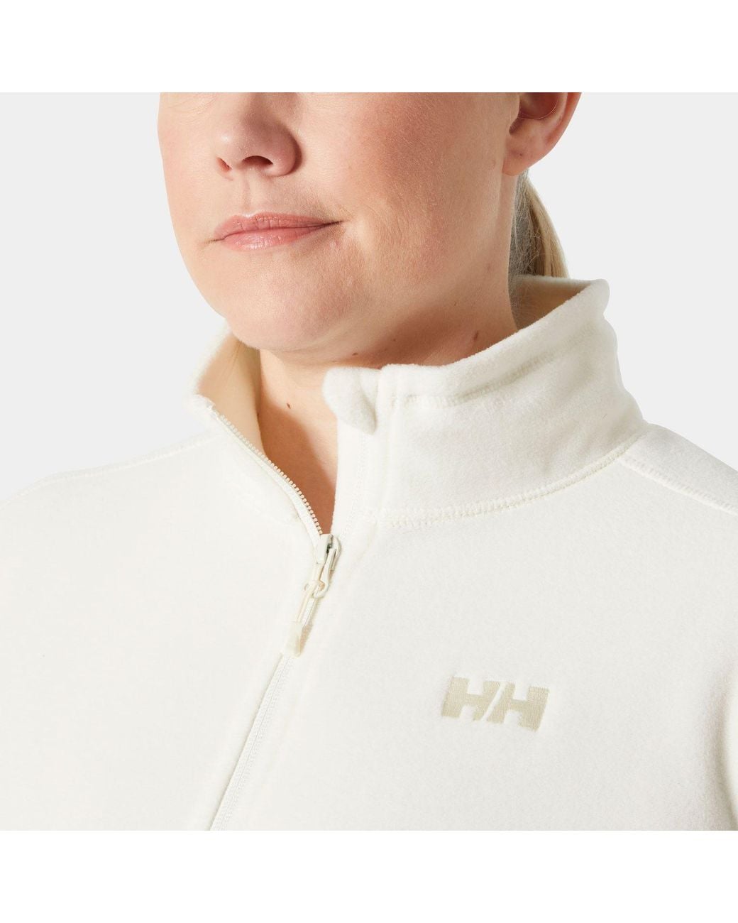 Helly Hansen White Daybreaker Fleece Jacket Plus