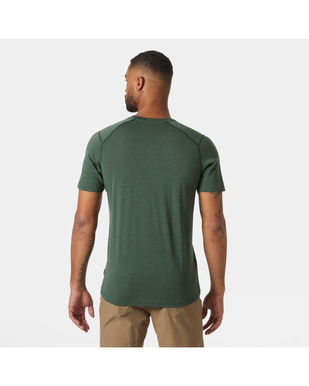 Helly Hansen Green Durawool T-Shirt for men