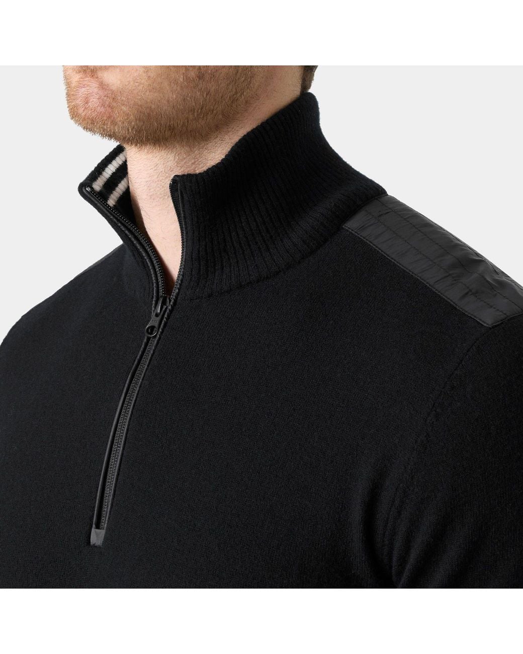 Helly Hansen Black Afton Knitted Half-Zip for men