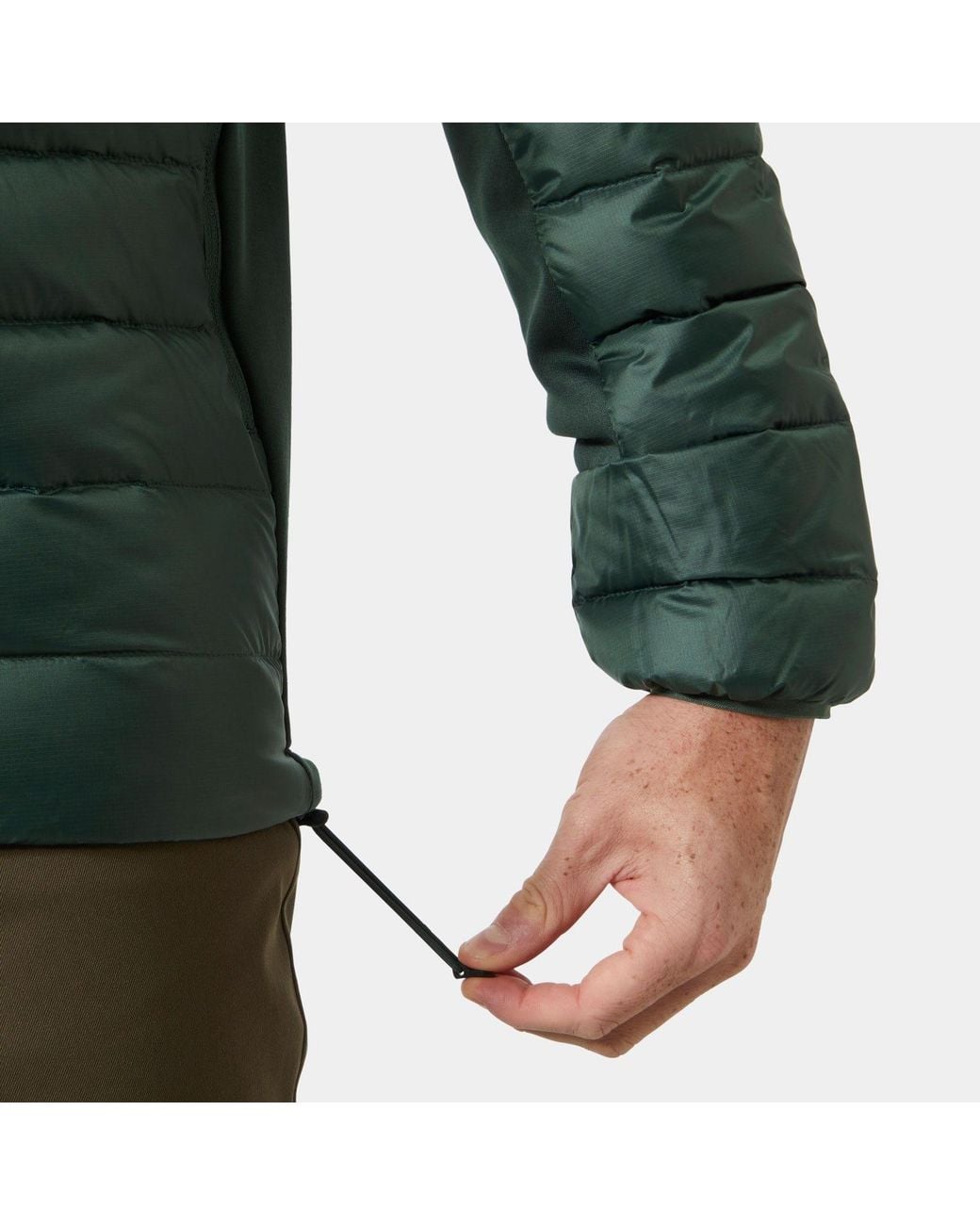 Helly Hansen Green Verglas Down Hybrid Hood 2.0 for men