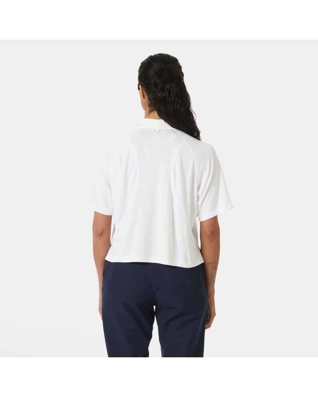 Helly Hansen White Inshore Zip Crop Polo
