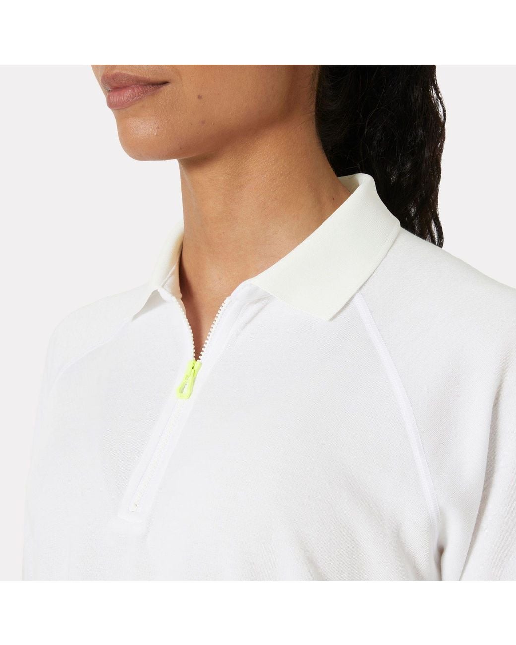 Helly Hansen White Inshore Zip Crop Polo
