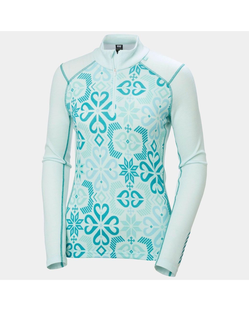 Helly Hansen Blue Lifa® Merino Midweight 2-in-1 Graphic Half-zip Base Layer Baselayer