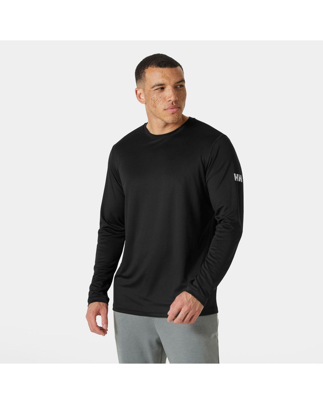 Helly Hansen Black Tech Crew Long Sleeve 2.0 for men