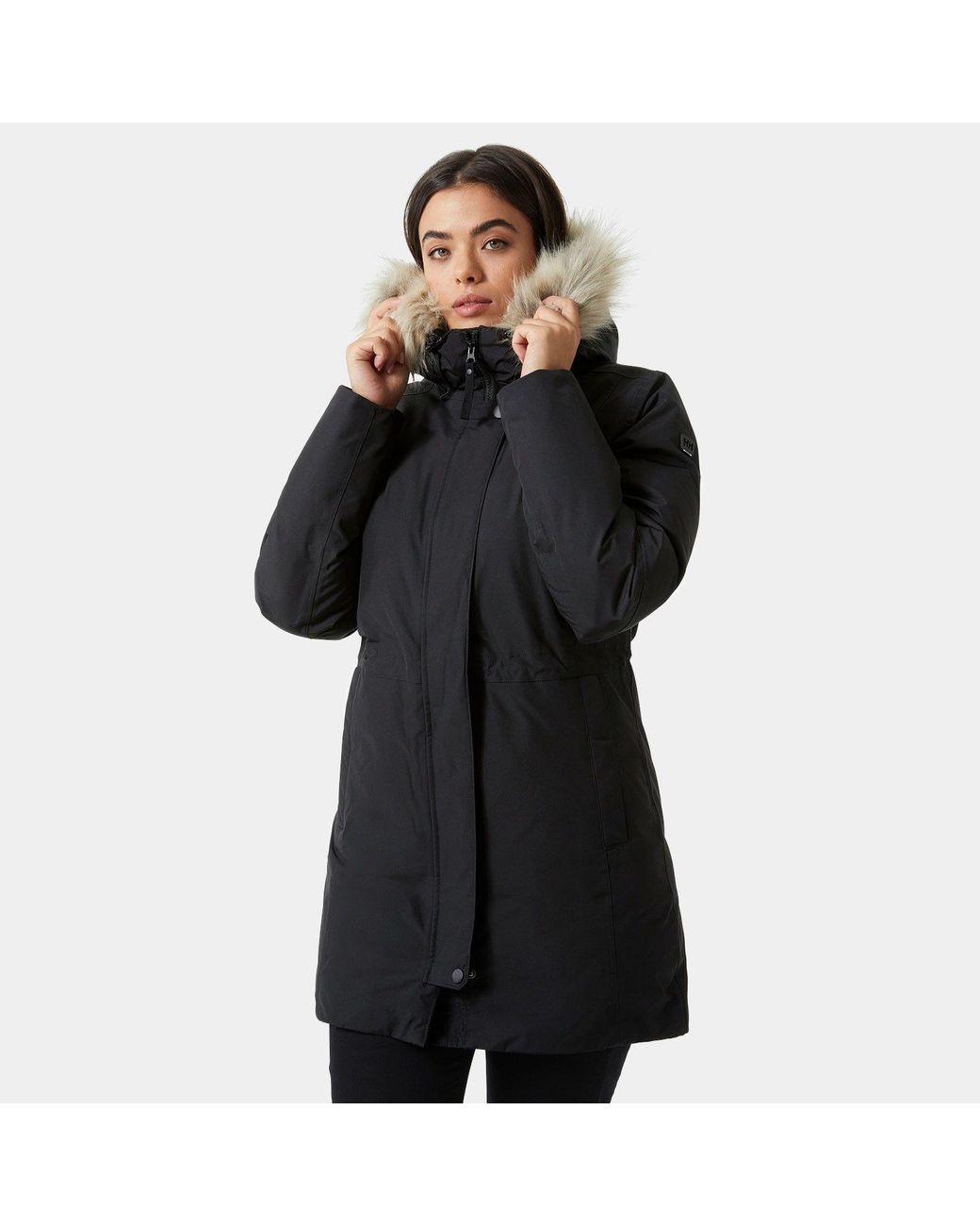 Helly Hansen Black Senja Insulated Winter Parka
