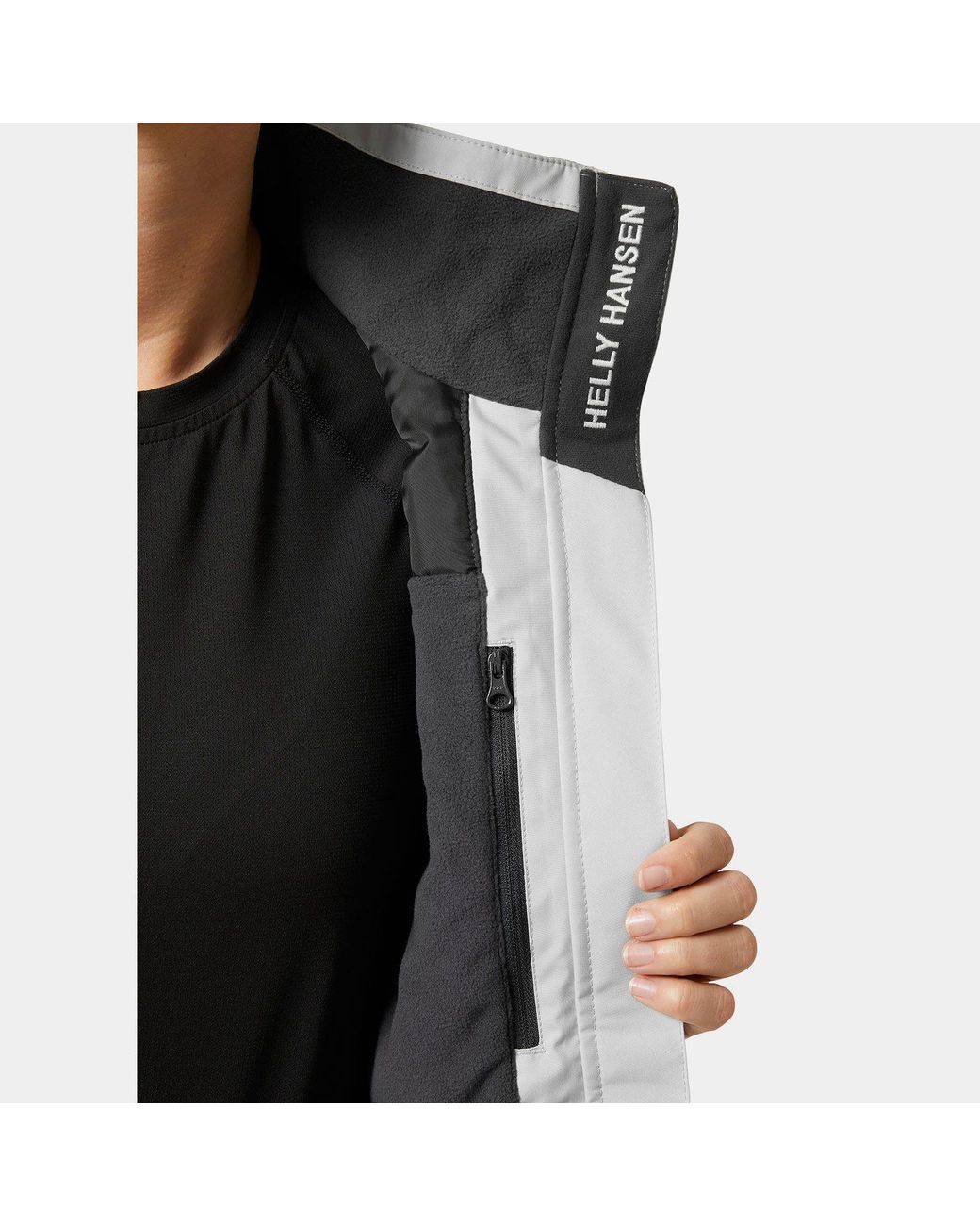 Helly Hansen Gray Damen Crew Midlayer-Segeljacke 2.0