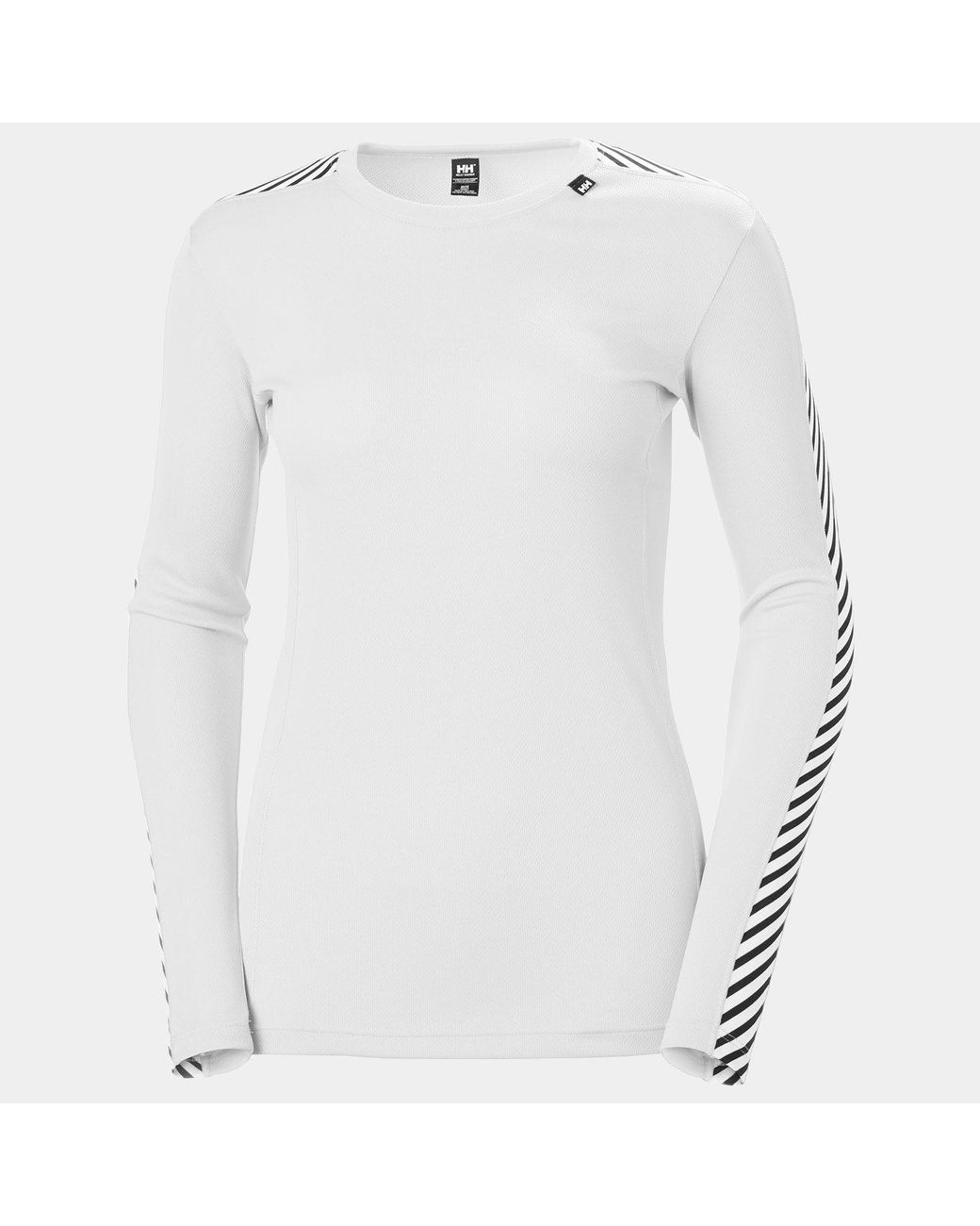 Helly Hansen White Lifa Long Sleeve Crew Base Layer