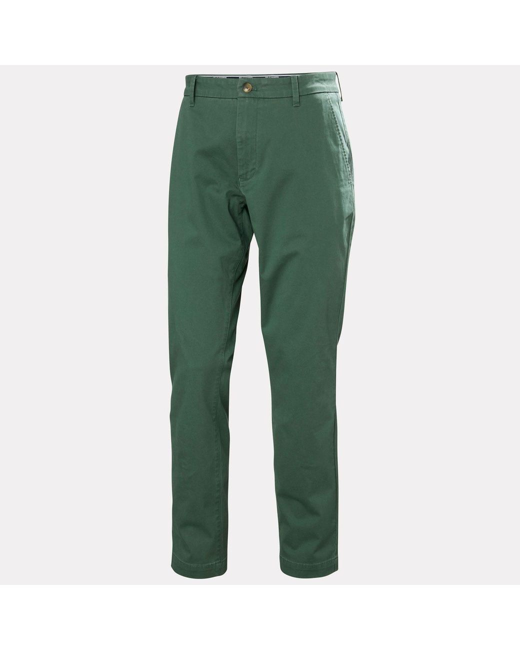 Helly Hansen Green Bryggen Chino Trousers for men