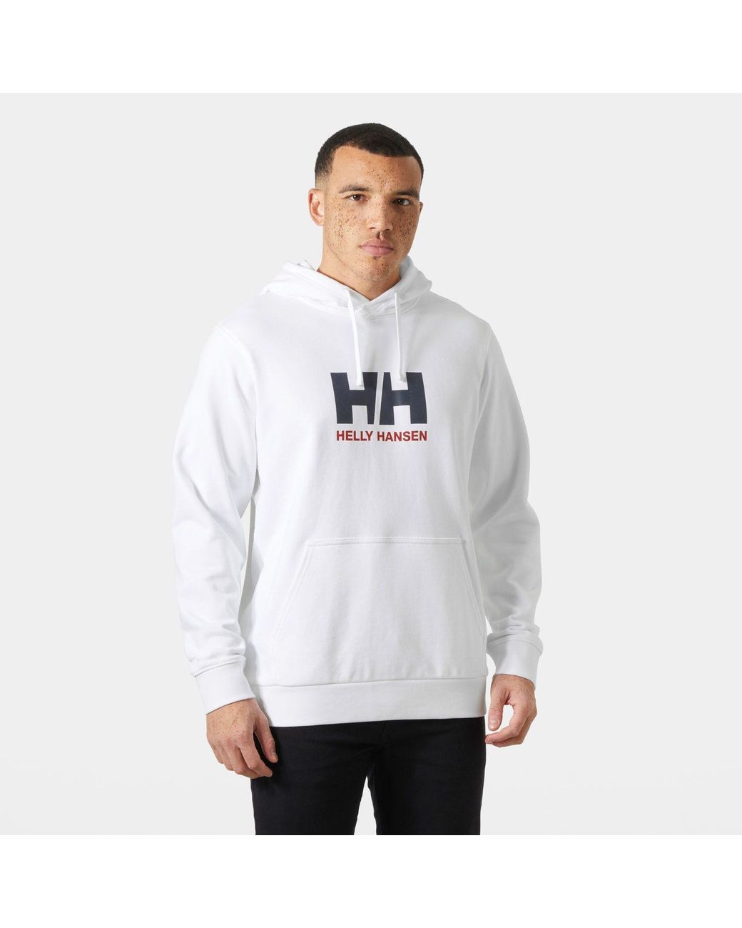 Helly Hansen White Hh Logo Hoodie for men