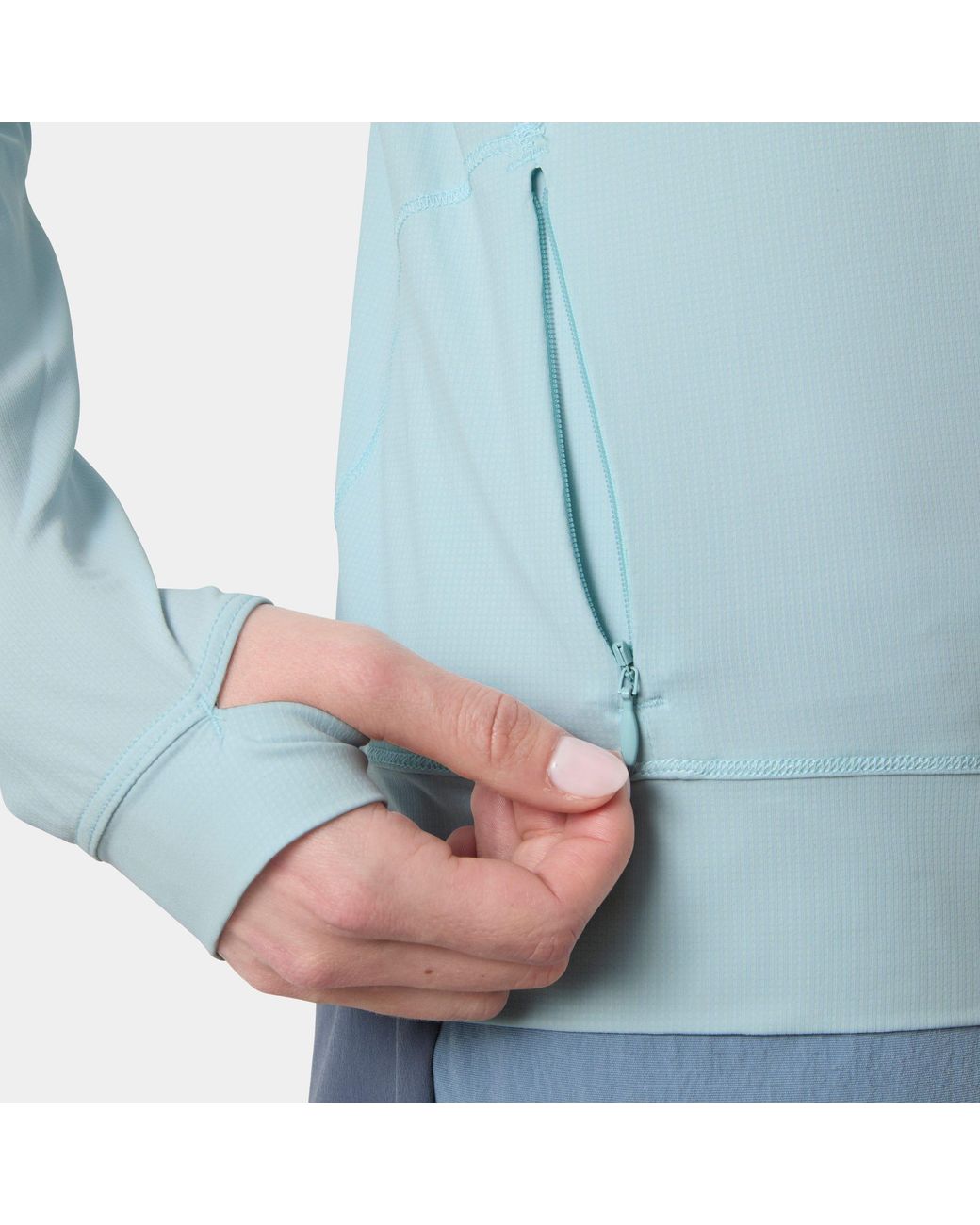 Helly Hansen Blue Shine Solen Half-Zip Sun Hoodie