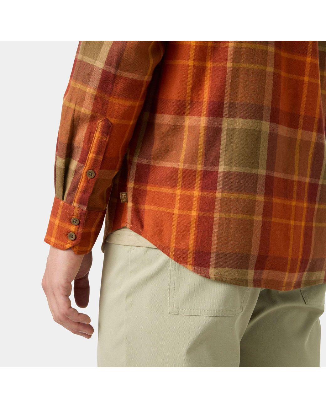 Helly Hansen Orange Lokka Organic Flannel Shirt for men