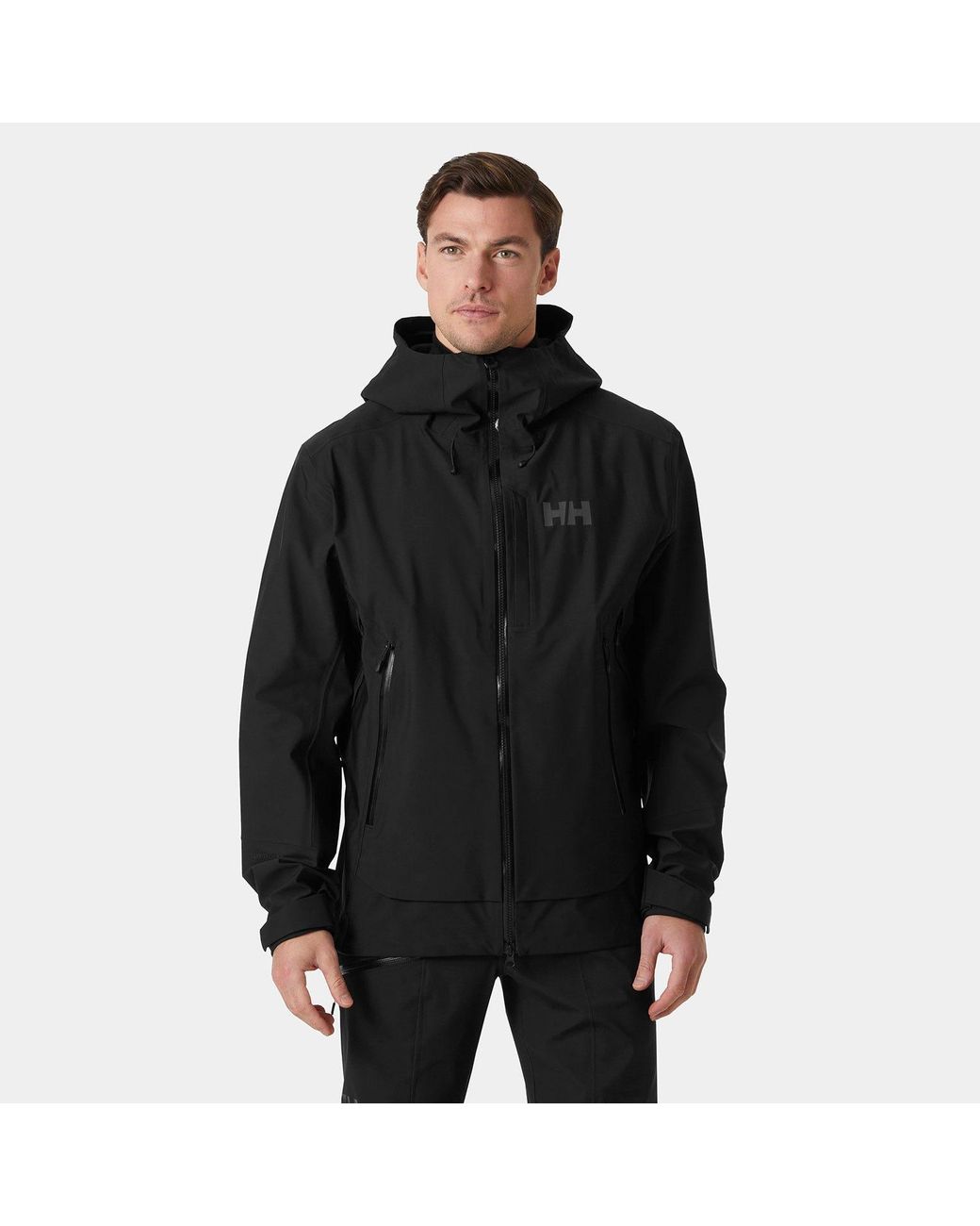 Helly Hansen Black Verglas Backcountry Ski Shell Jacket for men