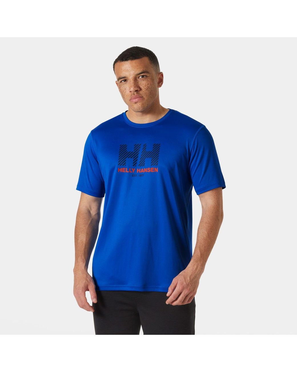 Helly Hansen Blue Tech Graphic T-Shirt 2.0 for men
