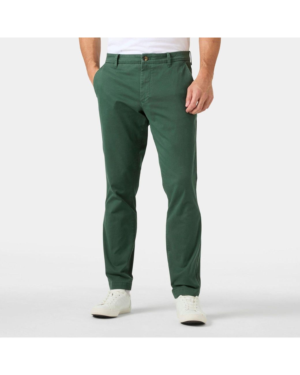 Helly Hansen Green Bryggen Chino Trousers for men
