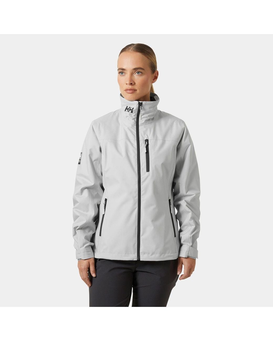 Helly Hansen Gray Damen Crew Midlayer-Segeljacke 2.0