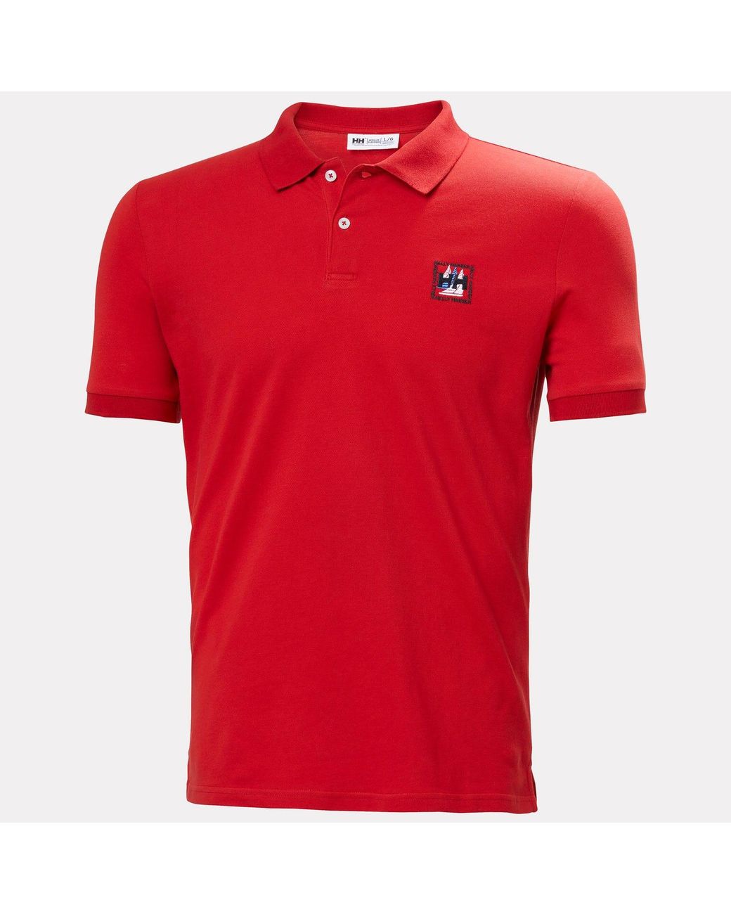 Helly Hansen Red Messina Graphic Fitted Polo for men