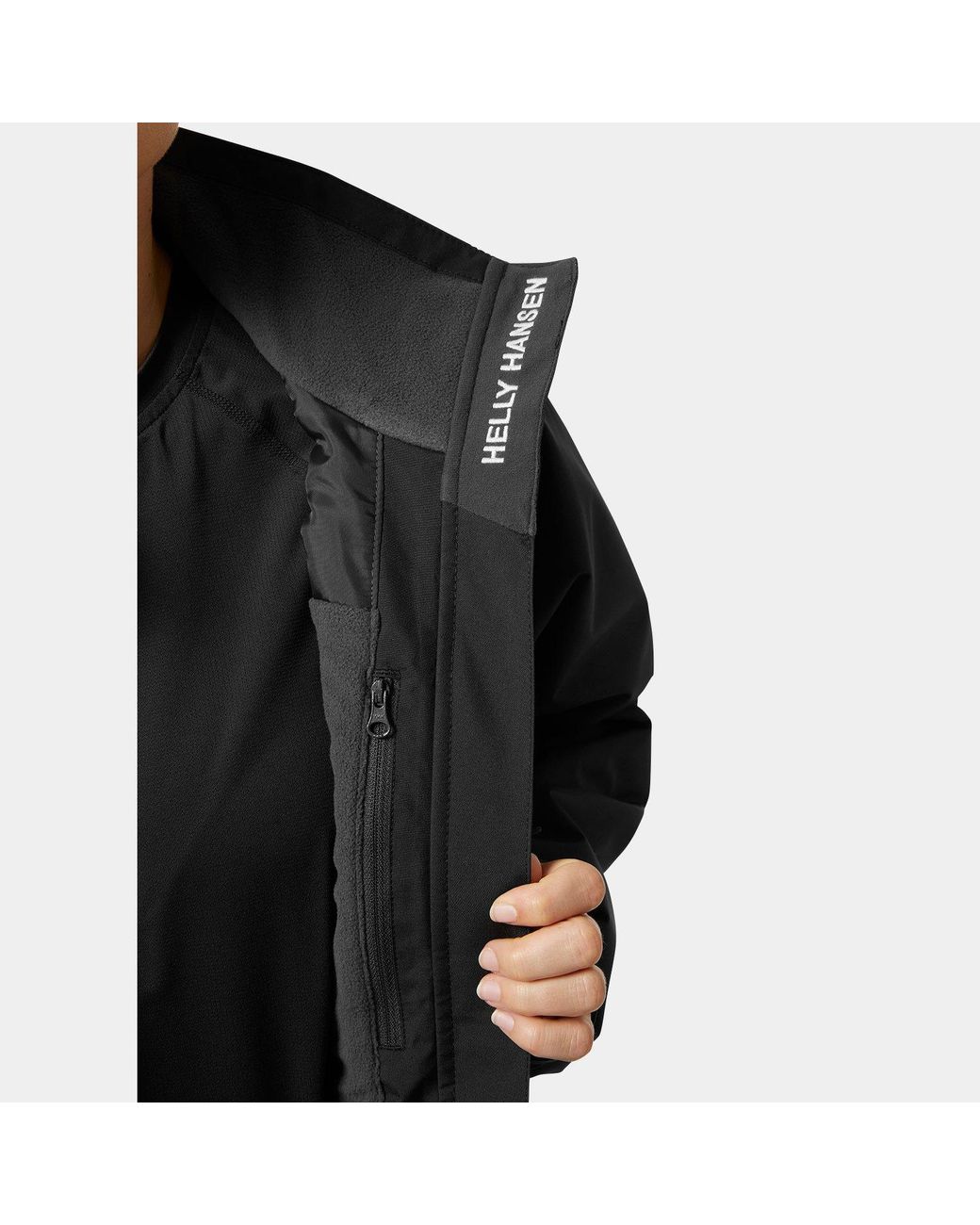 Helly Hansen Black Crew Midlayer Jacket 2.0