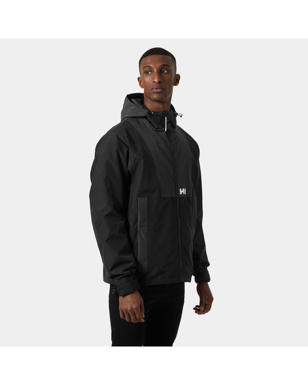 Helly Hansen Black Rig Rain Jacket for men