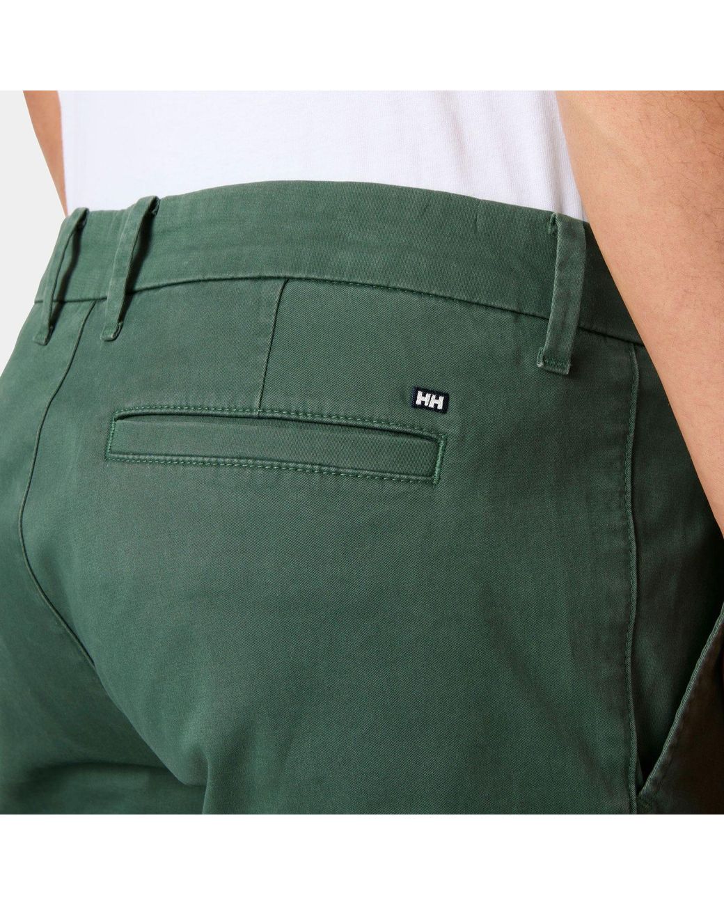 Helly Hansen Green Bryggen Chino Trousers for men