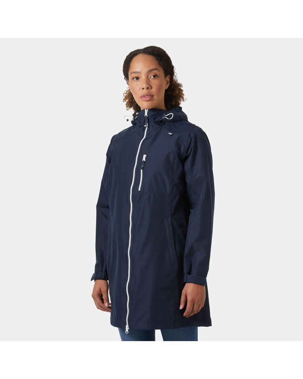Helly Hansen Long Belfast 3/4 Length Rain Jacket Blue