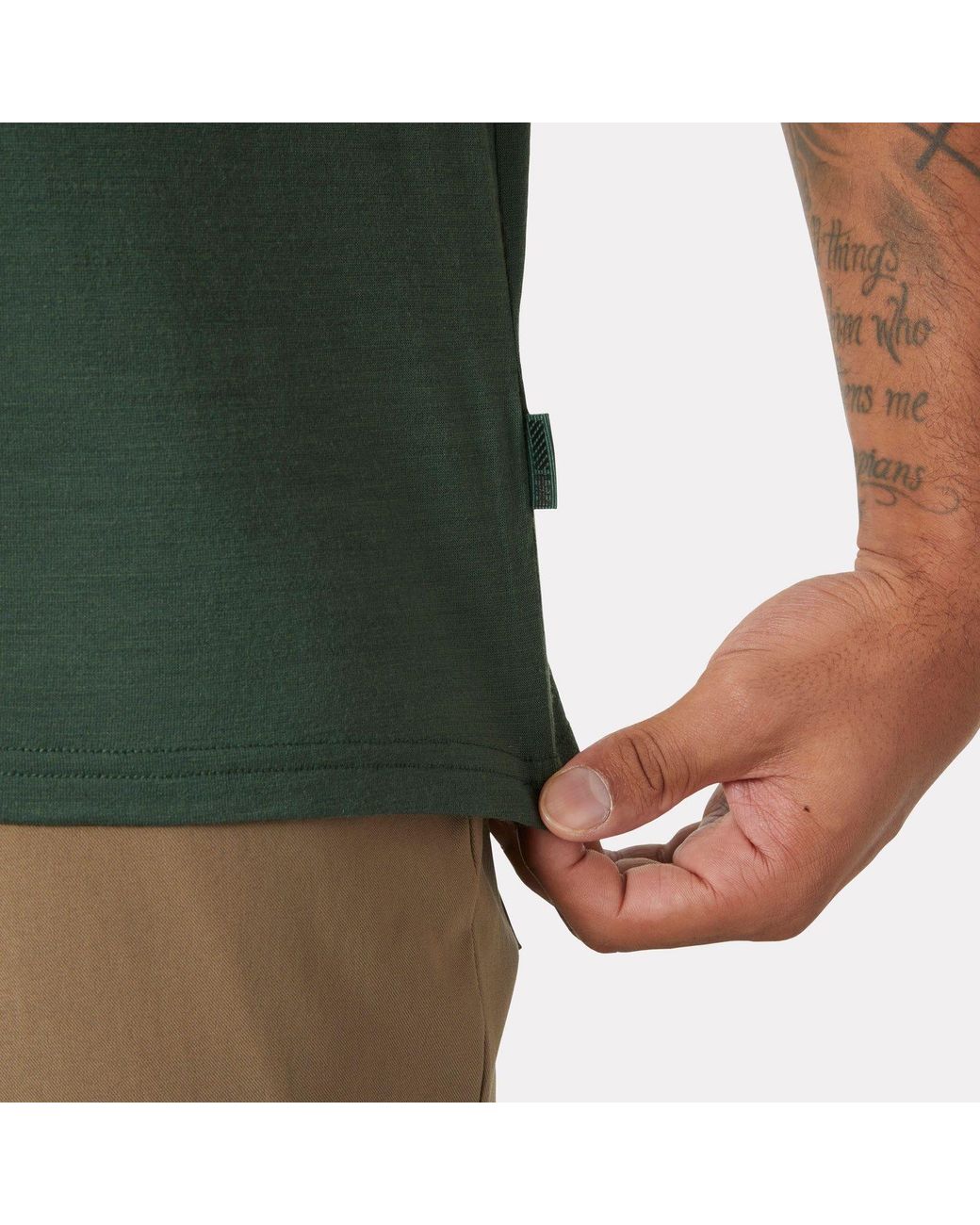 Helly Hansen Green Durawool T-Shirt for men