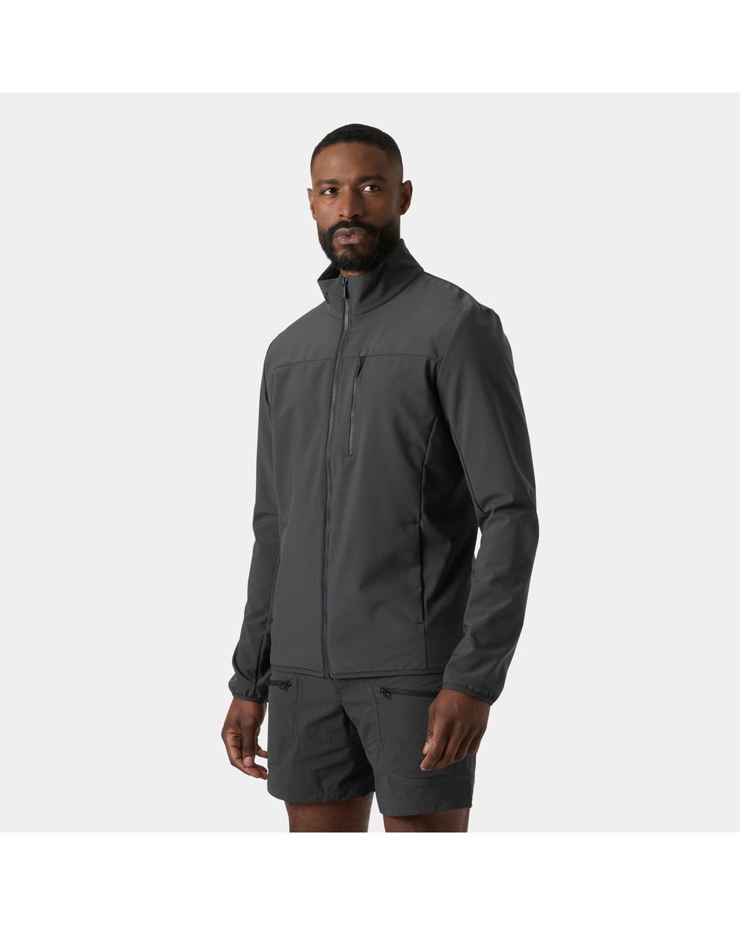 Helly Hansen Black Crew Softshell Jacket 2.0 for men