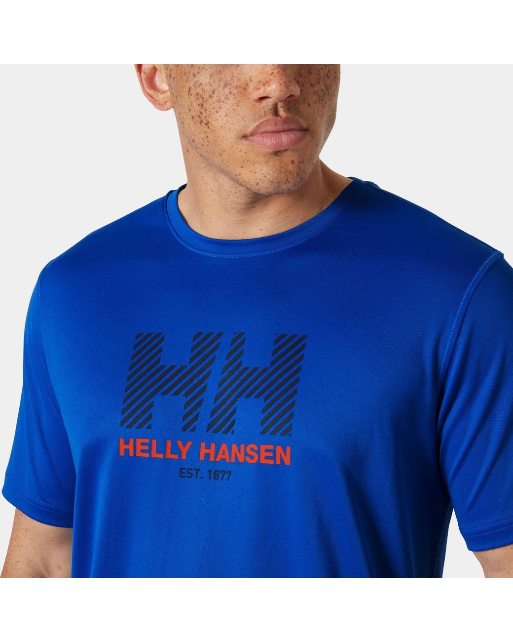 Helly Hansen Blue Tech Graphic T-Shirt 2.0 for men