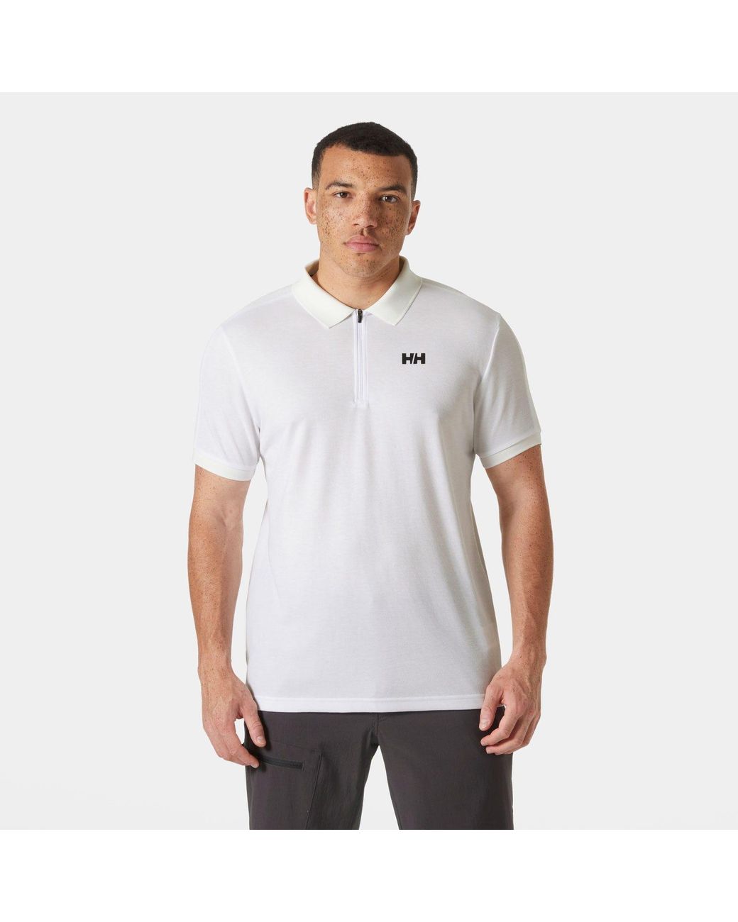 Helly Hansen White Hp Half-Zip Polo for men
