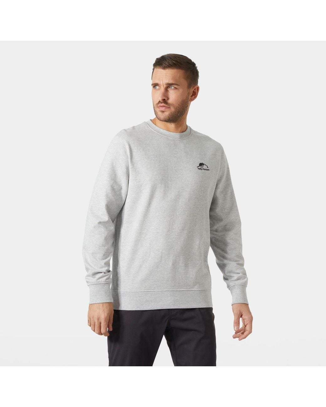 Helly Hansen Gray 'Nord Graphic Crew Sweatshirt for men