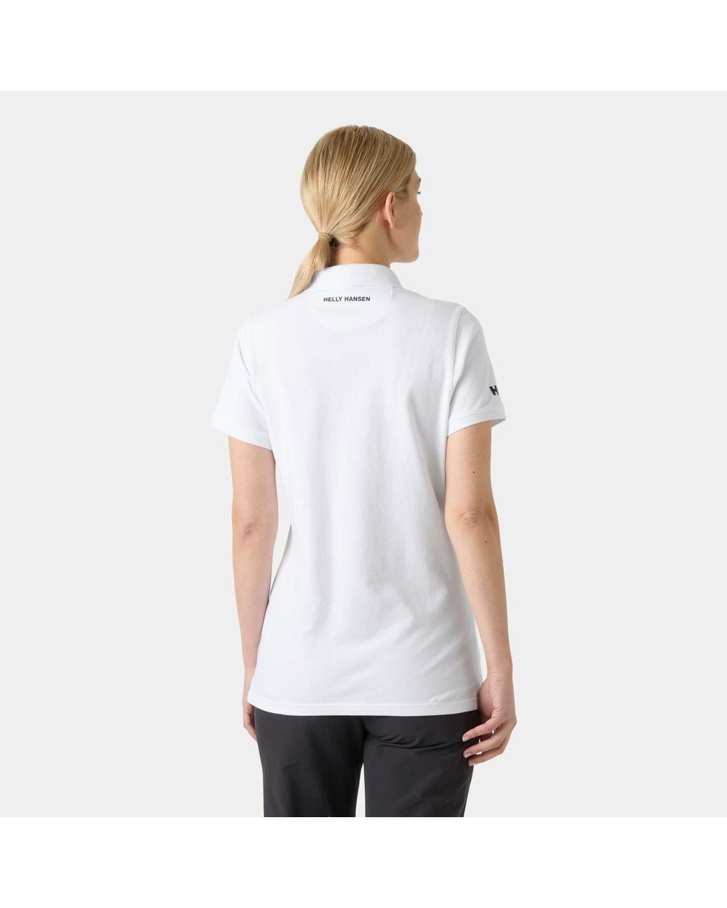 Helly Hansen White Crew Pique 2 Polo