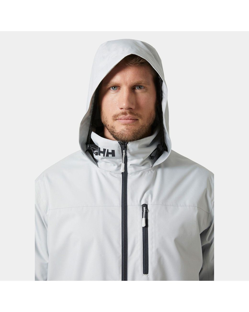 Helly Hansen Gray Crew Hooded Midlayer Jacket 2.0 for men