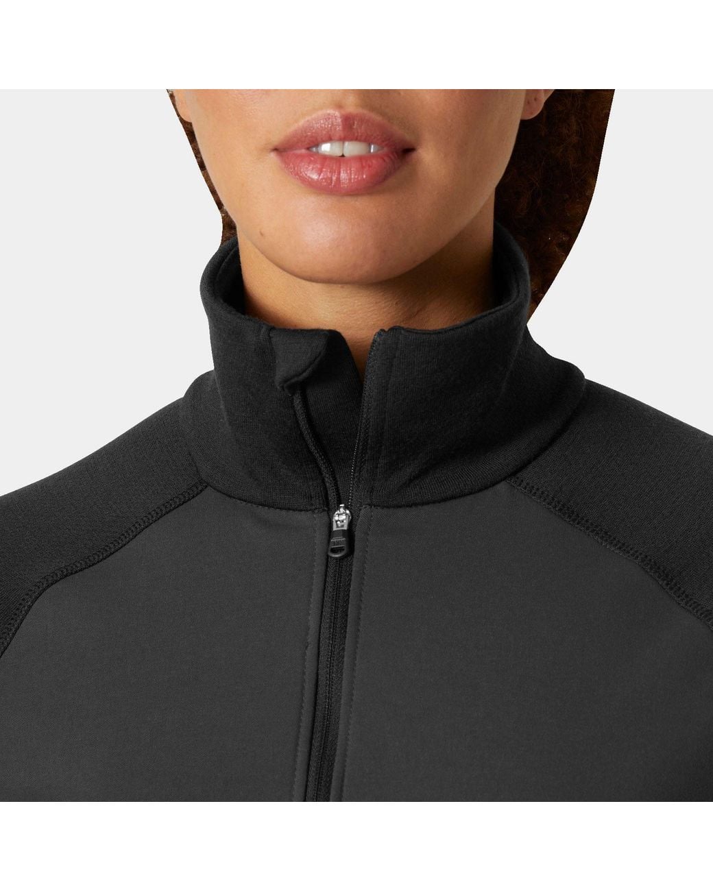 Helly Hansen Black Lifa® Merino Wool Midlayer Half Zip