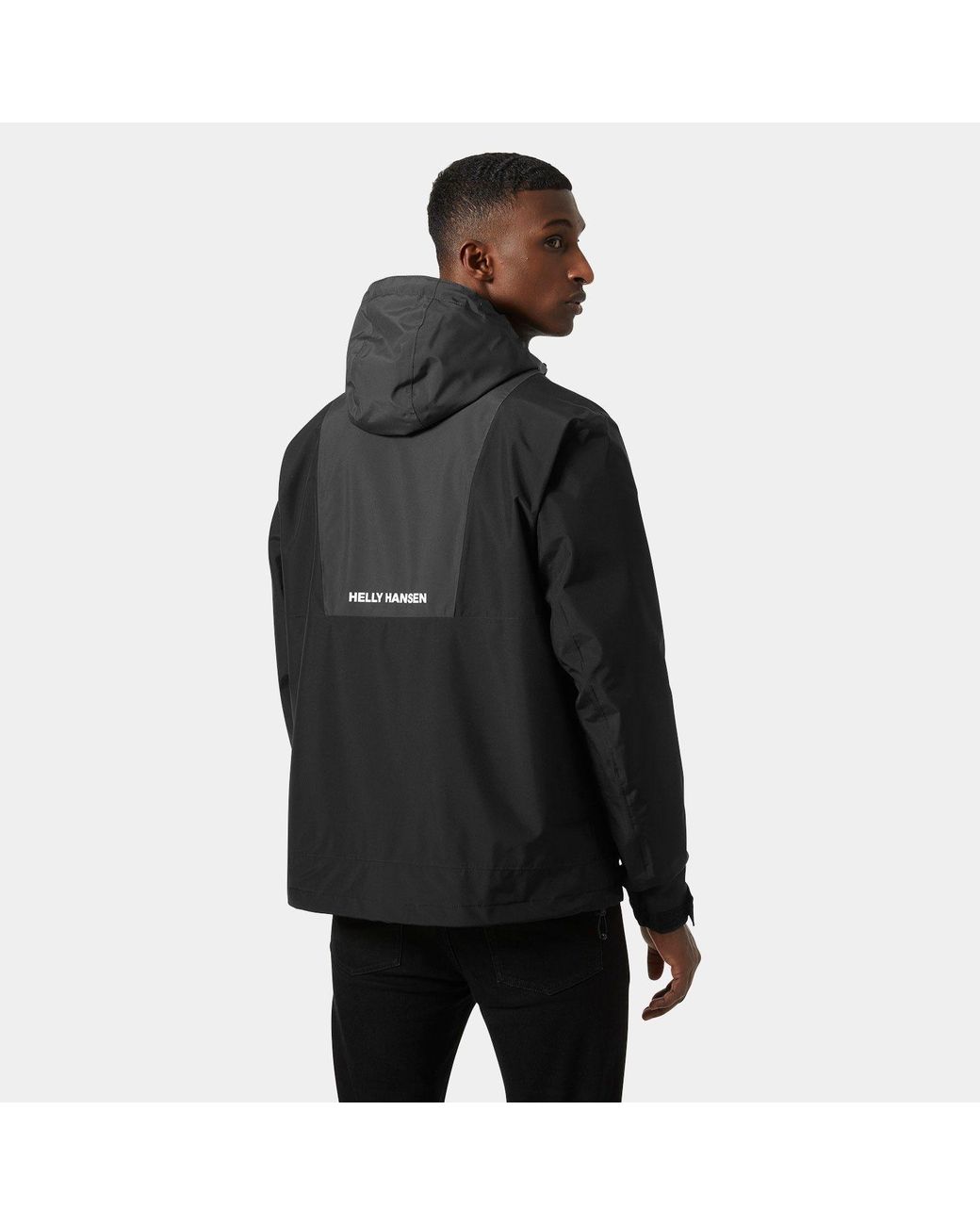 Helly Hansen Black Rig Rain Jacket for men