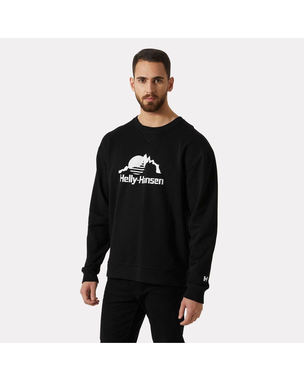 Helly Hansen Black Yu Crew Sweater 2.0 for men