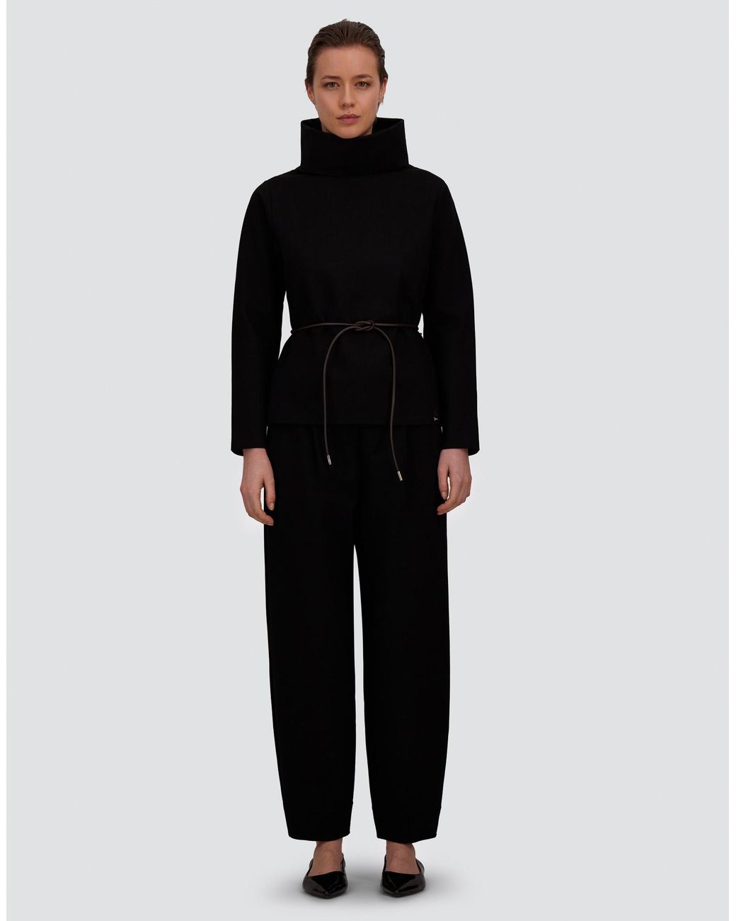 Herno Black Full Milano Jersey Sweatshirt