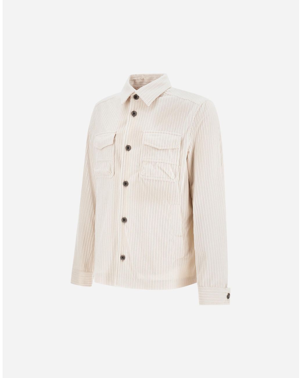Herno Natural Corduroy Shacket for men