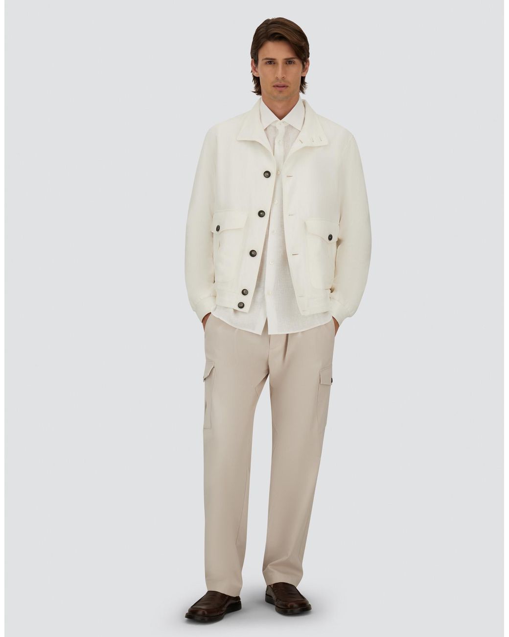 Herno White Bomber Jacket for men