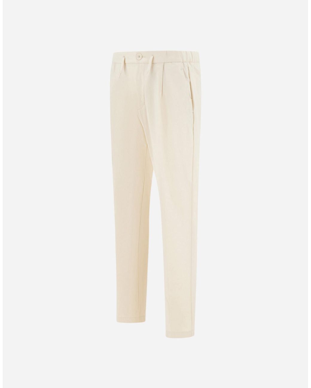 Herno Natural Light Comfort Stretch Woven Trousers for men