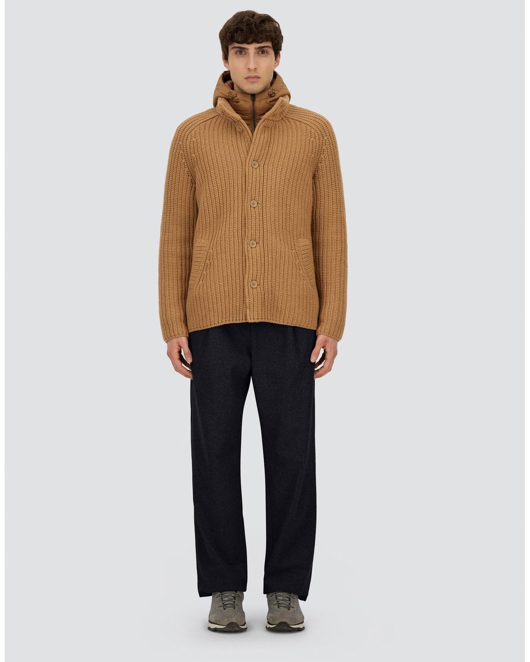 Herno Brown Cardigan for men