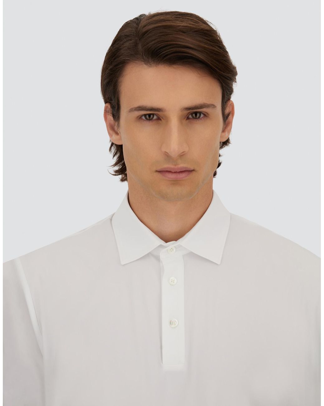Herno White Spring Ultralight Scuba Polo Shirt for men