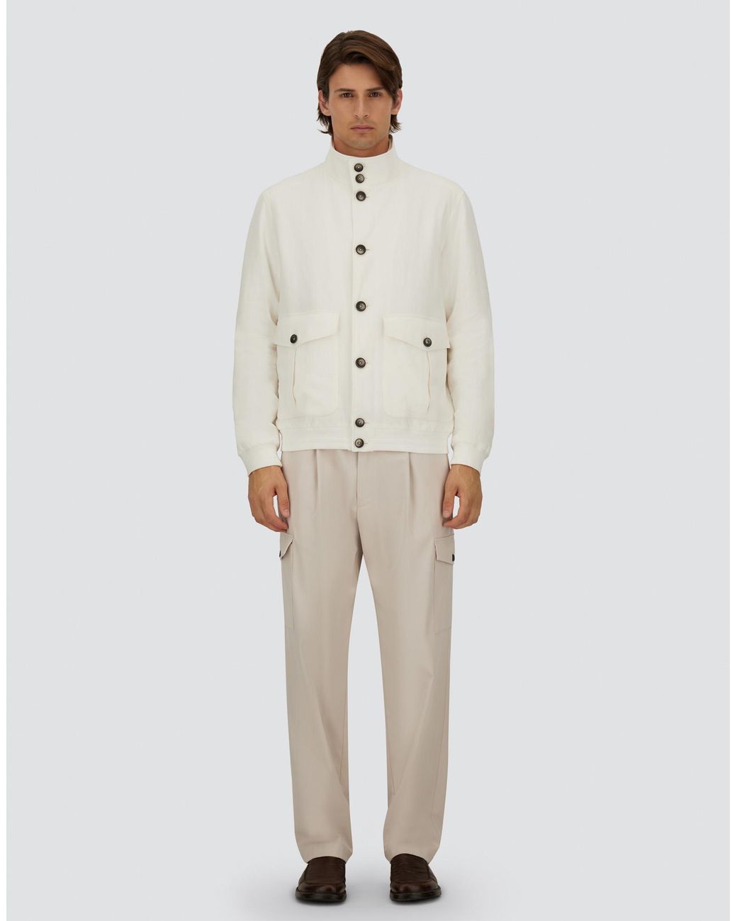 Herno White Bomber Jacket for men