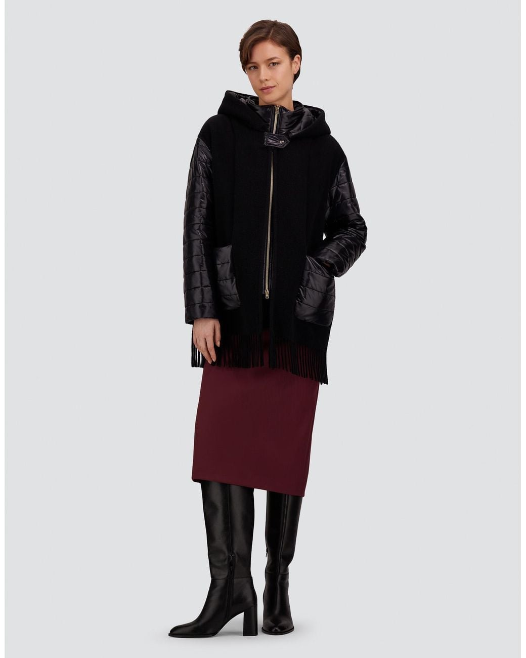 Herno Black Poncho