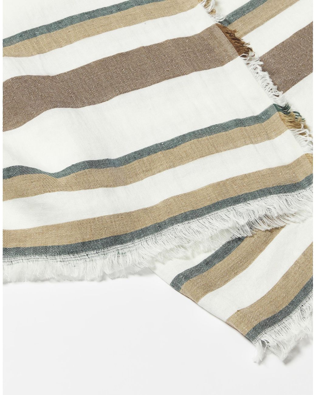 Herno White Large Cotton And Linen Tablecloth