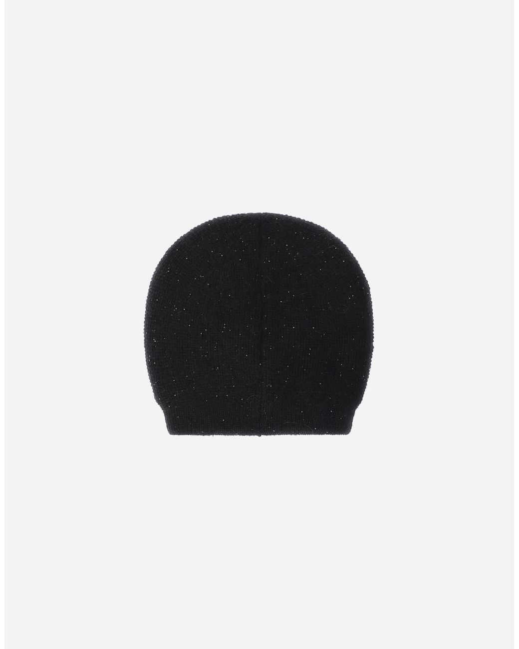 Herno Black Fisherman's Rib Mohair Beanie