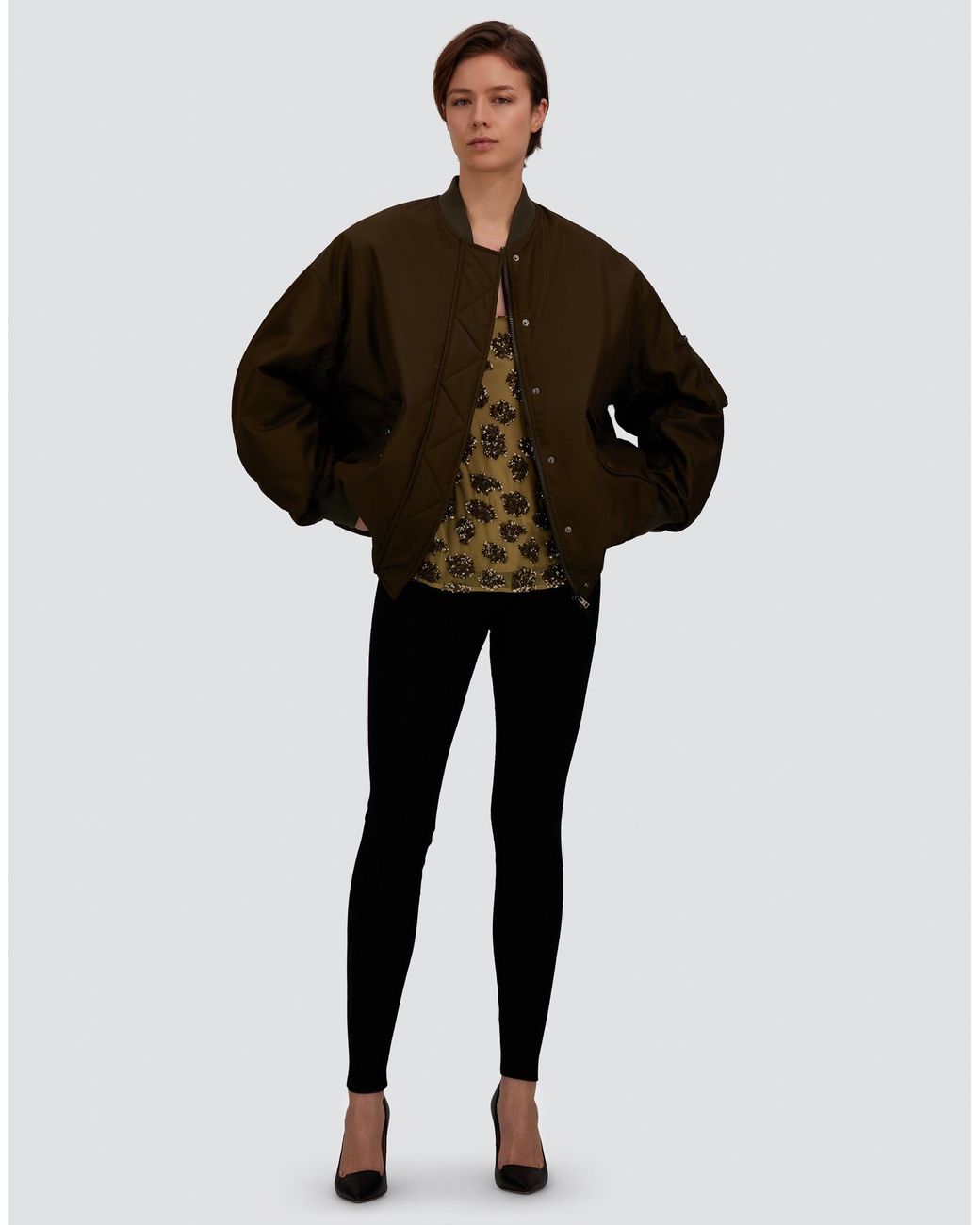 Herno Natural Sequin Mesh Top