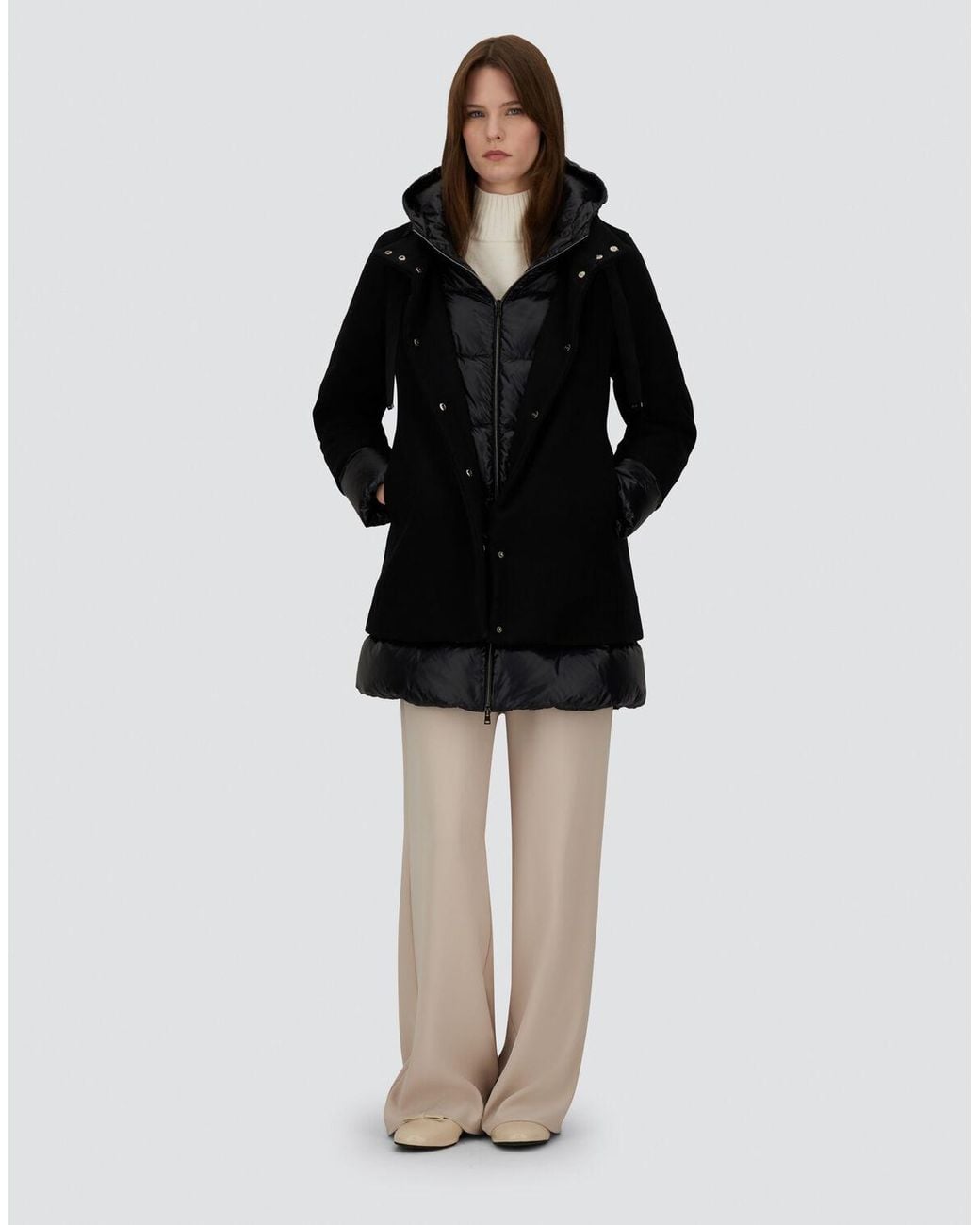 Herno Black A-Shape Jacket