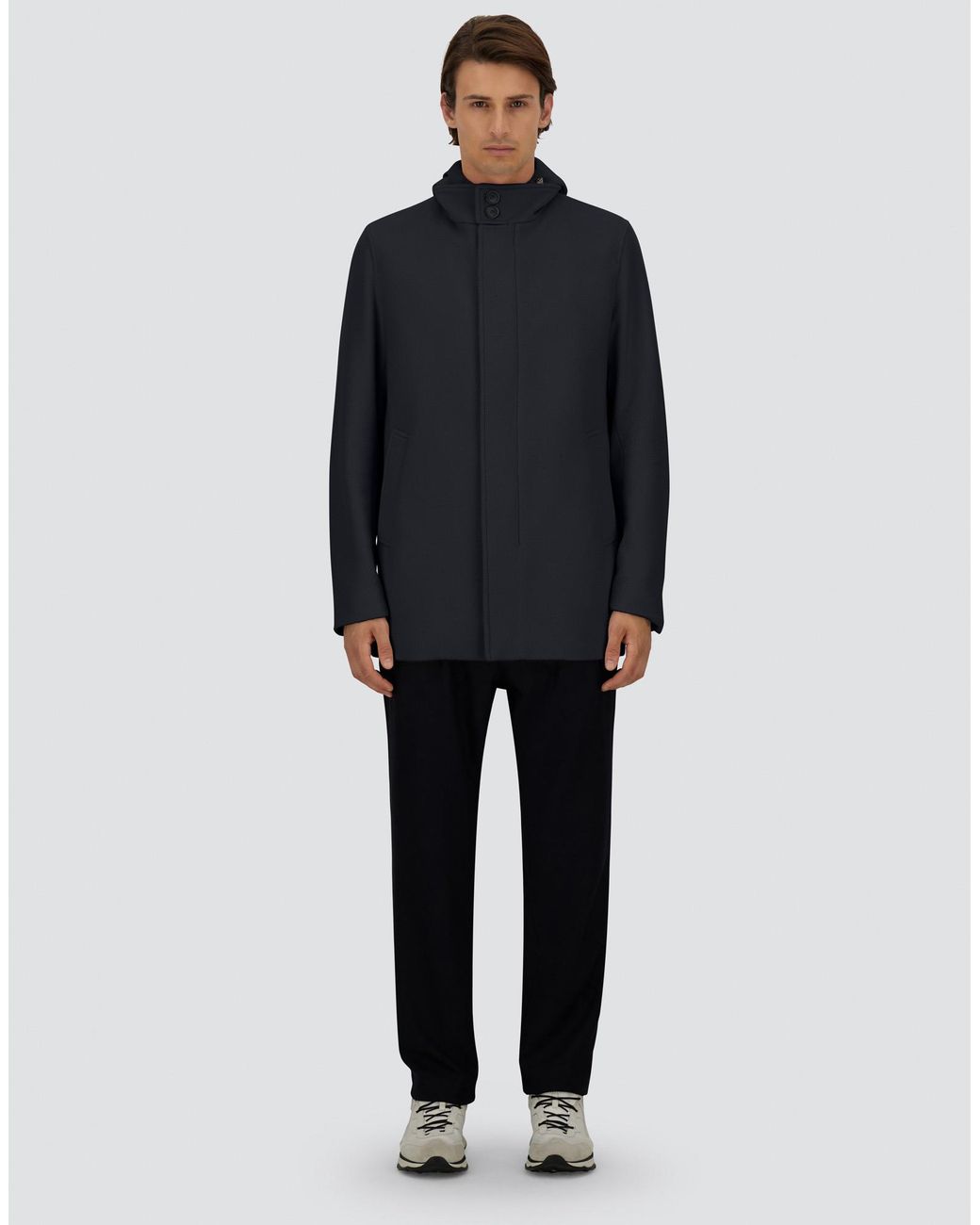 Herno Blue Trench Coat for men